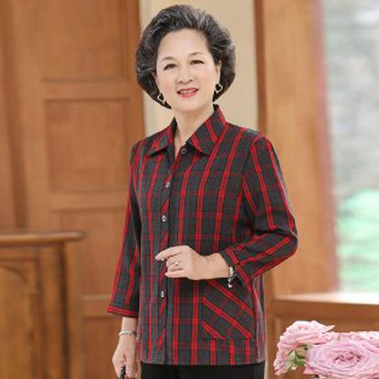 Bai Zhi Xi 2025 Retro Off-shoulder Cotton Women's Shirt with Long Sleeves and Faux Two-Piece Polo Collar