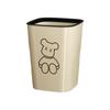 Trash Can, Large Capacity, Sleek Contemporary Waste Bin, Bathroom, Kitchen, Bedroom Beige Bear S