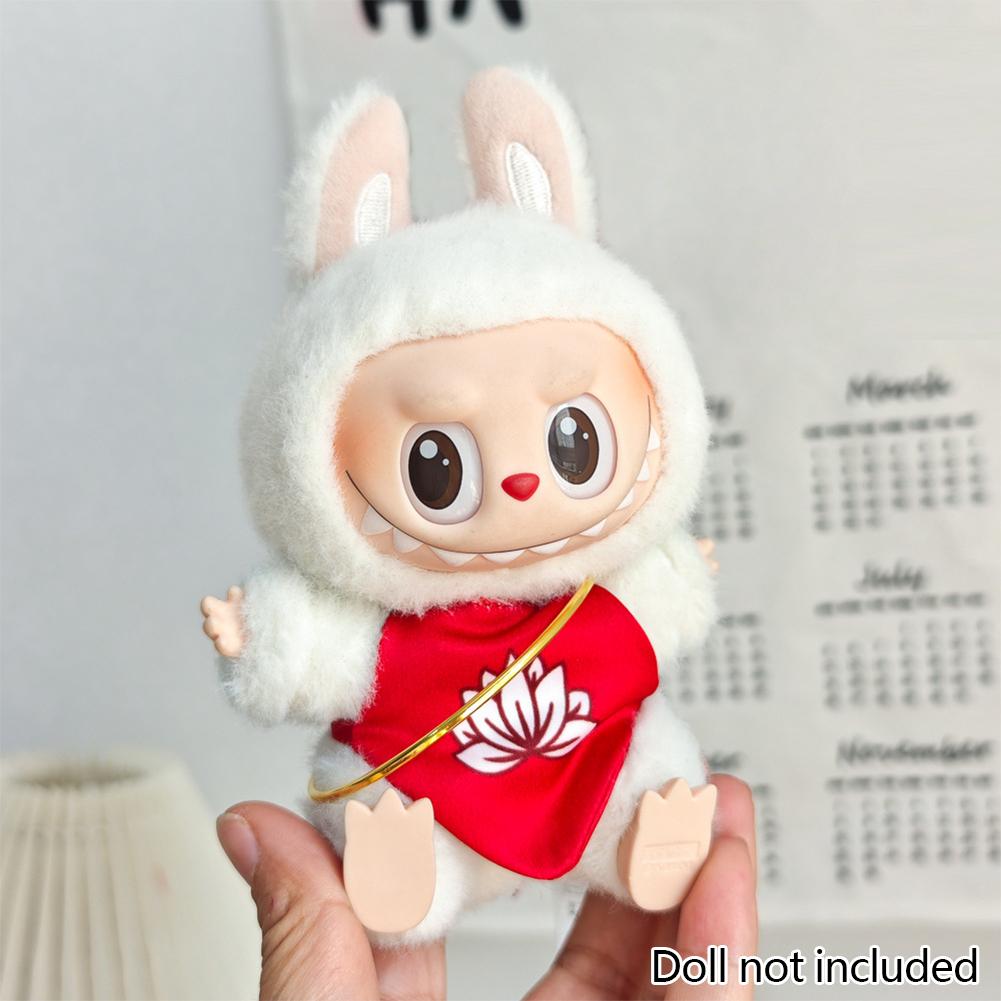 Clothes for 17cm Labubu Fashion Clothes Cape Bibs Cozy Miniature Clothes Doll Mini Fashion Accessories