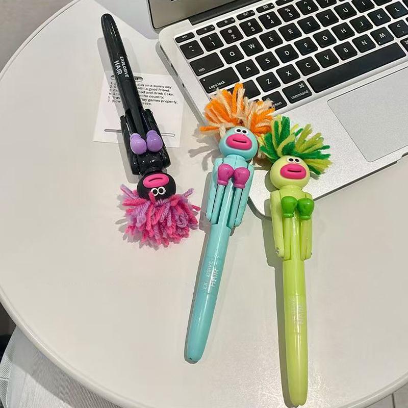 Cartoon Ballpoint Pen Creative Gel Pen Smooth Writing Stress Relief Student Study Office School Art Supplies