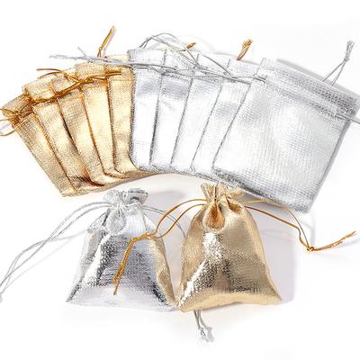 10Pcs/Lot 7X9Cm 9X12Cm 10X15Cm 13X18Cm Color Adjustable Jewelry Packing Bags For Party Candy Drawstring Wedding Gift Bags