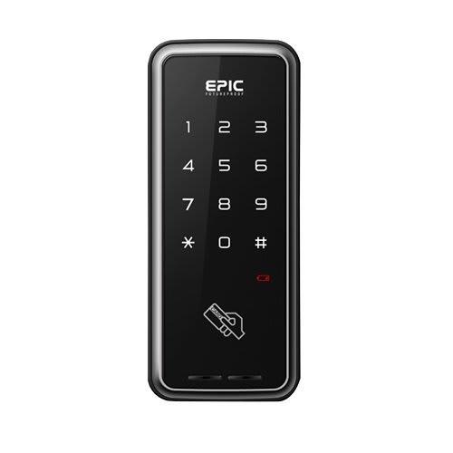 EPIC TOUCH HOOK 2 Smart Lock for Sliding Doors, PIN Code/MIFARE? Auto-Lock, 24-Hour Call Center, PIN Code Fraud Prevention, Pry Alarm, and Tamper Prot