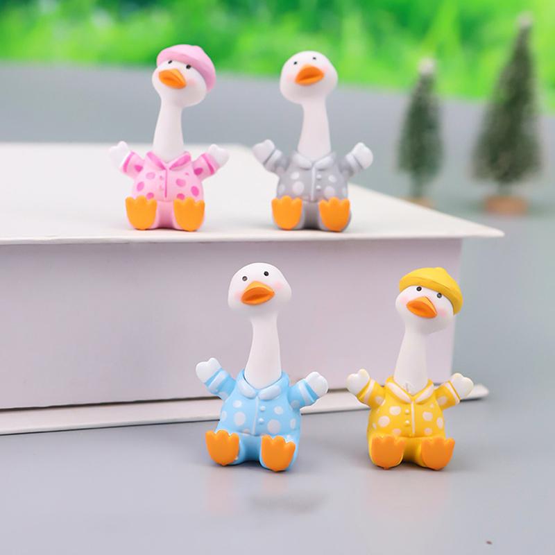 Design Canard Heureux, Ornement de Bureau, Décoration d'Intérieur Paysage Miniature, Canard Mignon Pour Commande de Voiture