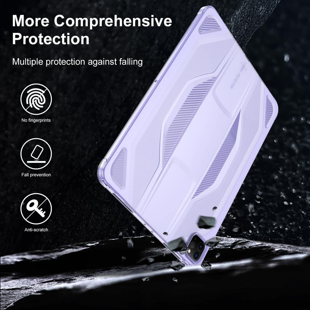 For iPad Pro 11 (2024) Case Anti Drop Clear TPU Tablet Cover