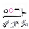Wall Mounted Single Cold Water Faucet Chrome Brass Long Spout Tap with Single Lever Handle G1/2' Inlet for Kitchen Wash Basin