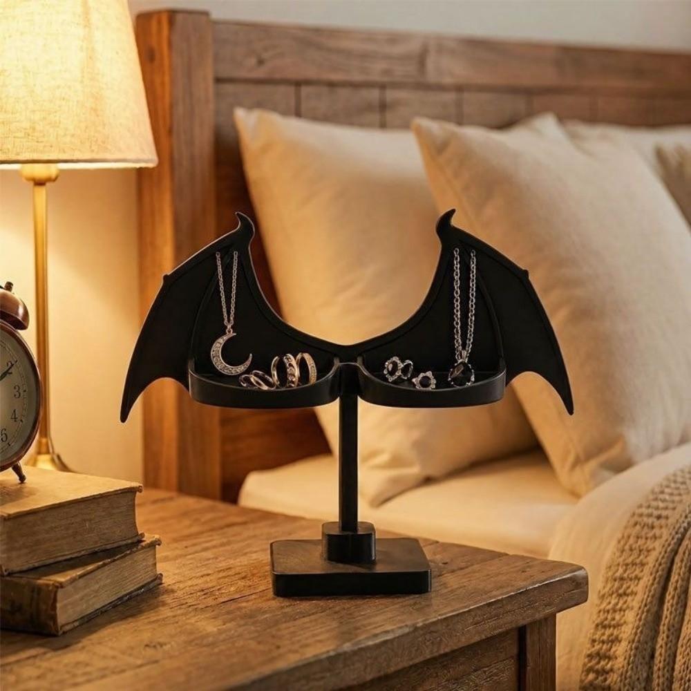 Funny Bat Wing Eyeglasses Holder Gothic Style Halloween Ornaments Storage Rack Creative Jewelry Display Stand Desk Display