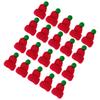 20Pcs Creative Mini Santa Hat Decor High Quality Material Phone Case Decor Christmas Gadget Mini Hat DIY Supplies