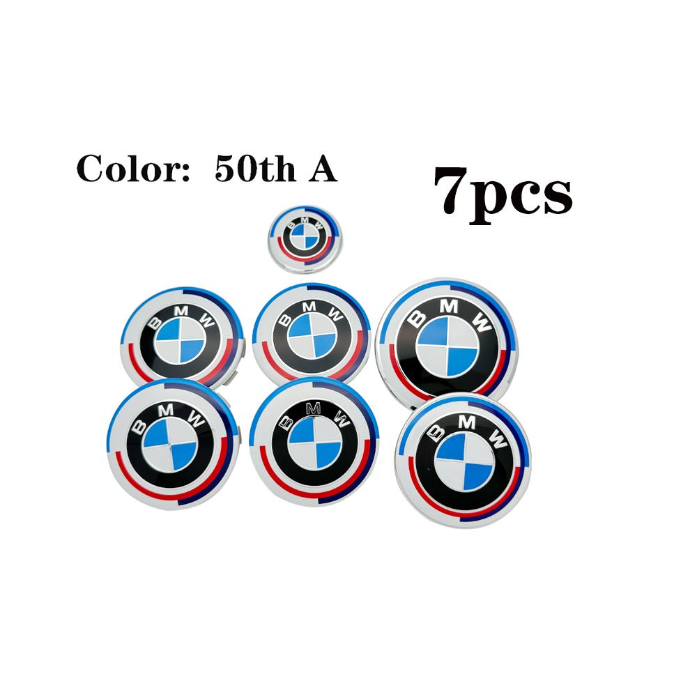 

7PCS ABS Car Hood Front Rear Trunk Emblem Badge For mini BMW 50th Anniversary E60 E93 E87 G01 G20 X3 X5 F30 F20 E36 E46 E53 E90 45-74-82-56x4