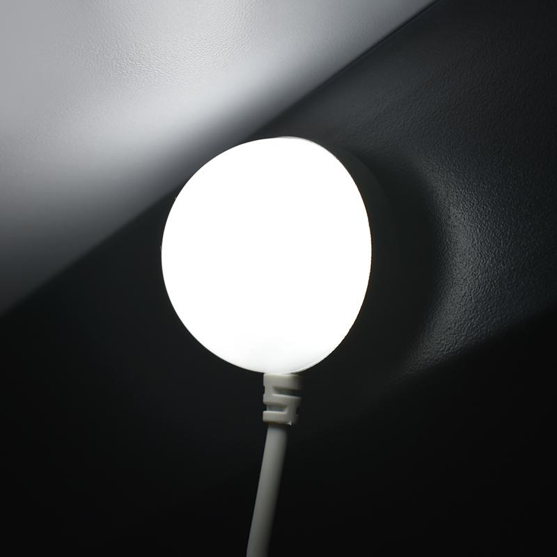 

3W 5W USB Mini Night Light Portable Magnet LED Blub 1.5m USB Cable Book Reading Light with Switch for Children Dormitory Bedroom 3W белый