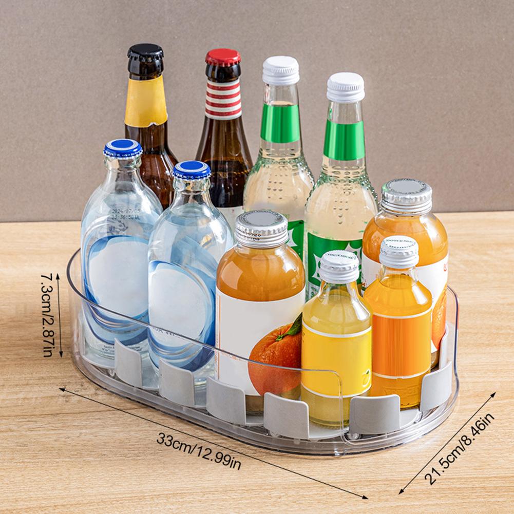 Kitchen Drinks Seasoning Storage Shelf Rotatable Fridge Storage Box Turntable Organizer for Home Cabinet Counter Bedroom Dining