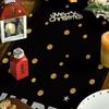 Artoid Mode Cheers Black and Gold 2025 Happy New Year Table Runner, Xmas Winter Holiday Kitchen Dining Table Decoration for Indoor Outdoor Home Party