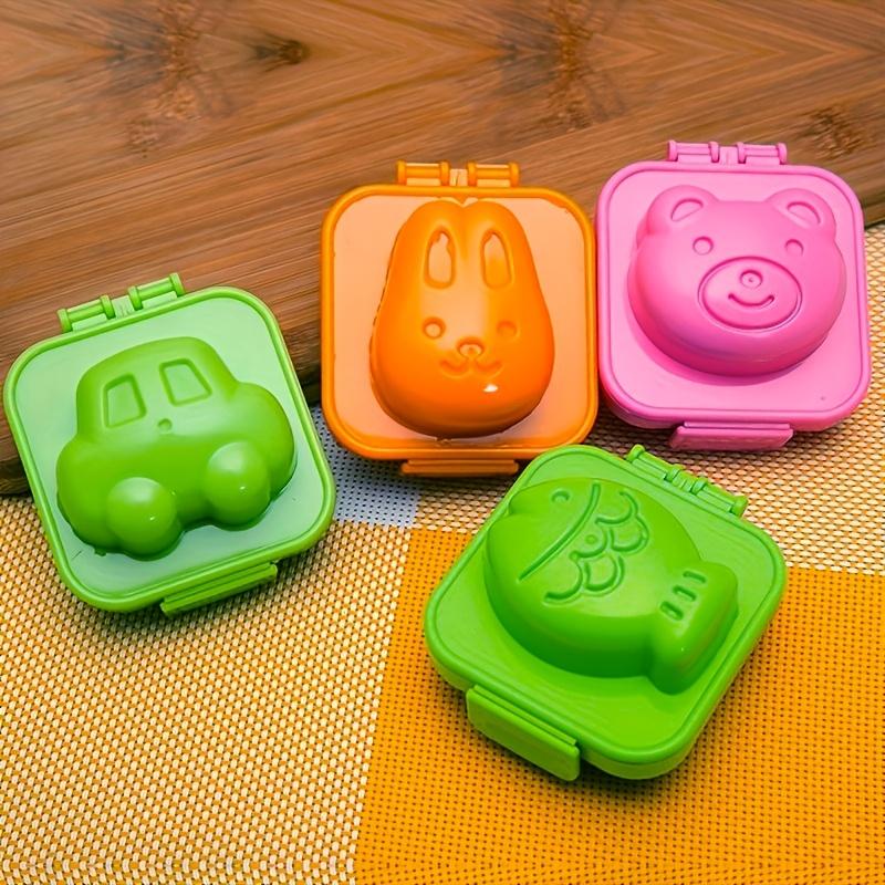 

Набор из 4 штук антипригарных форм для яиц и рисовых шариков в виде животных, включая формы в виде кролика, медведя, рыбы, прочные кухонные гаджеты для креативной готовки, для веселого завтрака, 4 Pieces