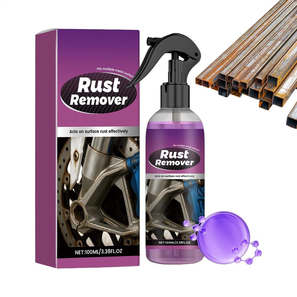 100ml Automotive Rust Remover Spray Multipurpose Rust Removal Cleaner Iron Stain Cleaner Converter For Car Wheel Chassis Marine