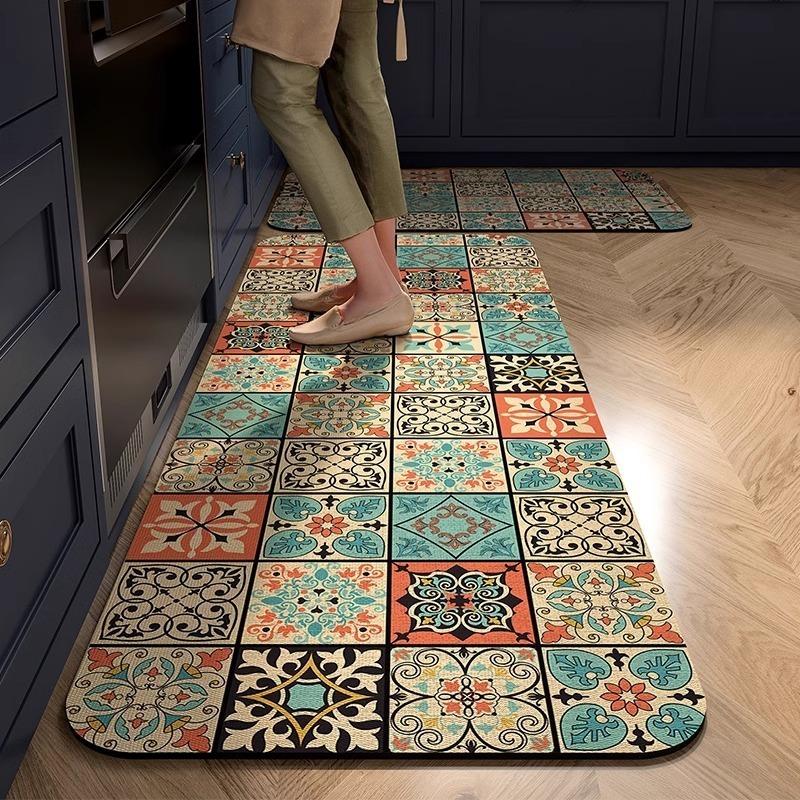American Retro Kitchen Specific Mat Quick Drying and Easy To Maintain Diatomaceous Earth Floor Mat with Water Absorption Anti Slip Household Pads
