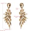 Fashionable And Trendy Earrings Set With Diamonds Sparkling Long Wing Earrings Evening Party Temperament Earrings