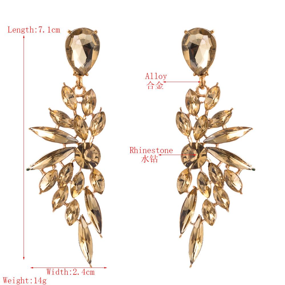 Fashionable And Trendy Earrings Set With Diamonds Sparkling Long Wing Earrings Evening Party Temperament Earrings