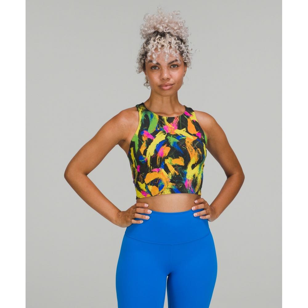 

Lululemon Wunder Train Racerback Tank Top Light Support Undertone Black Multi 2