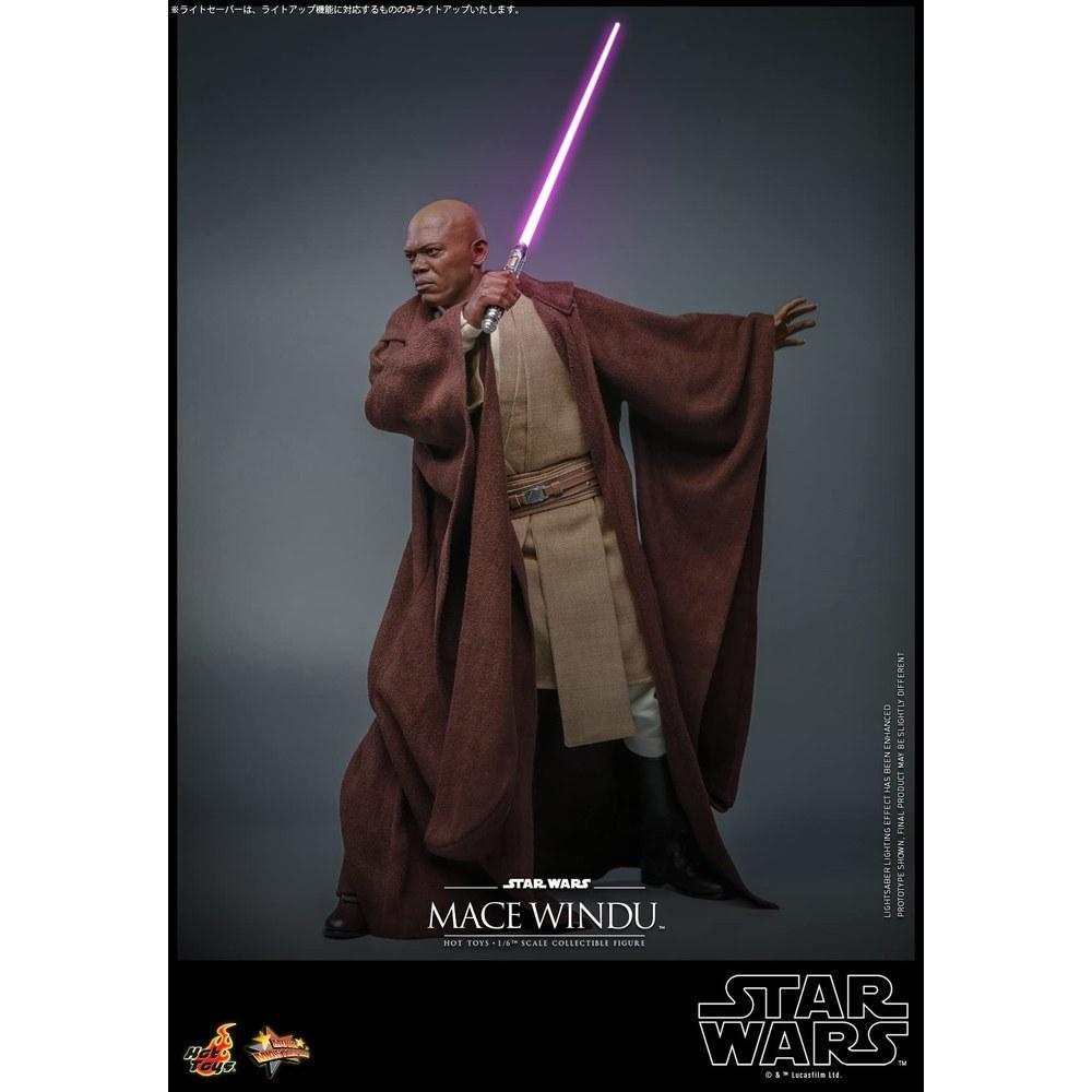 Hot Toys Movie Masterpiece Star Wars Episode II Attack of the Clones Mace Windu 1/6 Scale Figure