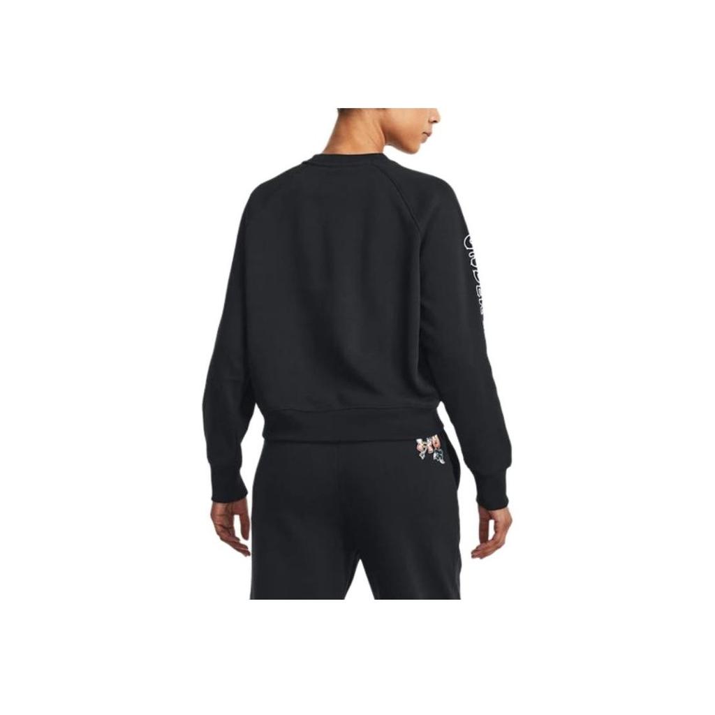 Under Armour Fitted Long Sleeve Sweatshirt With Letter Print Women Tops Black 1379833-001