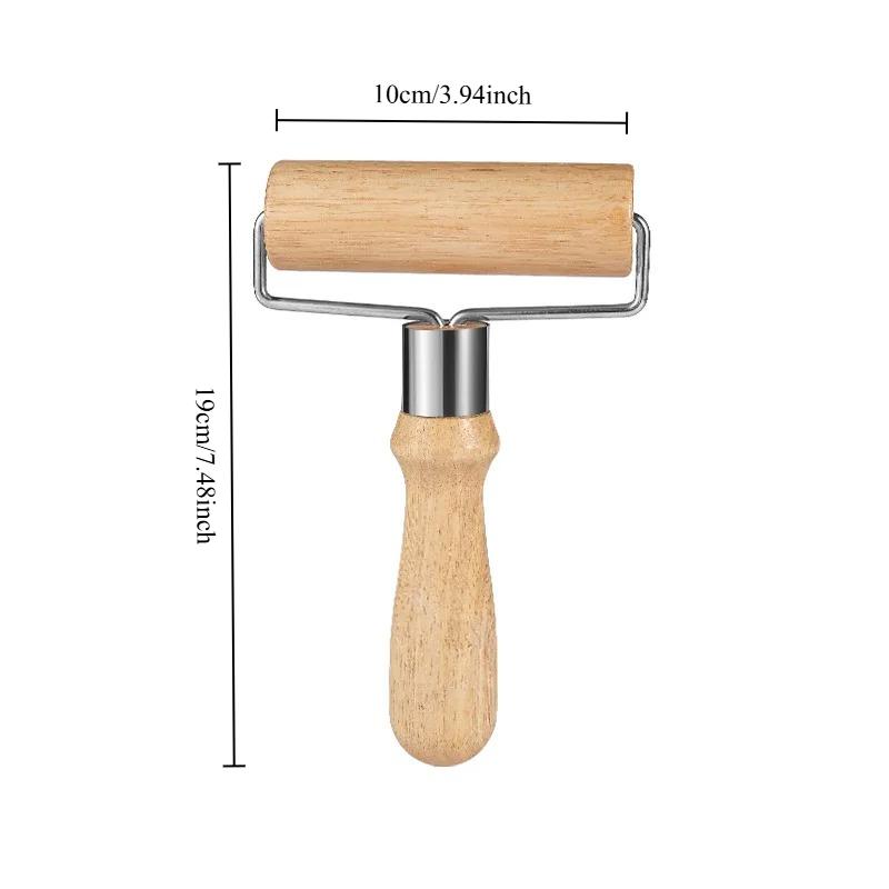 Lightweight Non Stick Wooden Rolling Pin and Pizza Bread Pastry Kitchen Baking Drum Tool, Essential for Home Kitchen Baking