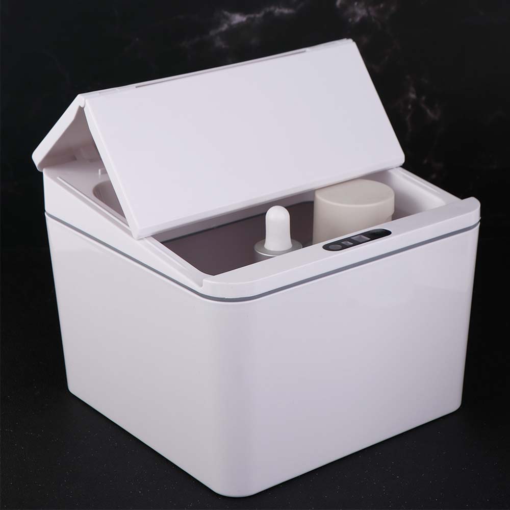 Mit Deckel Elektrischer Sensor-Mülleimer Schreibtischdesign Automatischer Sensor Intelligenter Mülleimer Tragbares Design 4L Fassungsvermögen Tragbarer Mülleimer