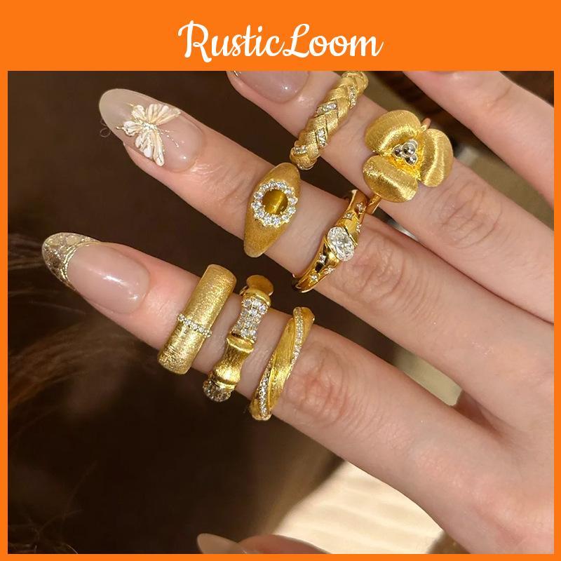 Copper Boutique Unique Ring For Stylish Women With Beautiful Inlays