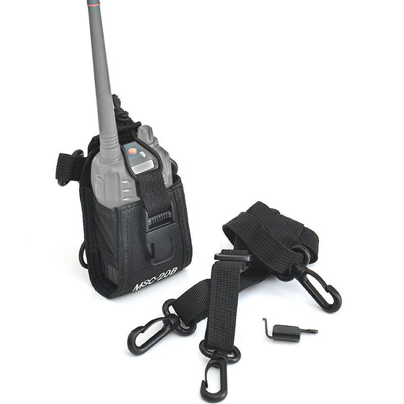 1 Set Universal Walkie Talkie Nylon Bags Msc-20B Two Way Radio Case Holster For P328 Uv-5R 888S Uv-82 Cignus Uv-85 Cod