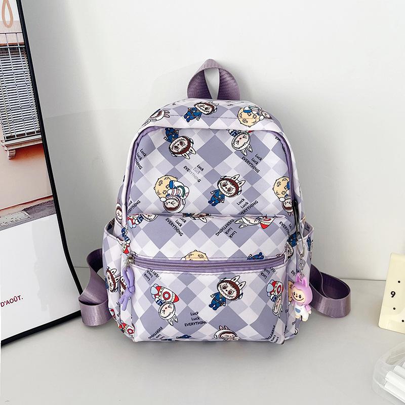 

Children s backpack cartoon new kindergarten cute large capacity backpack 2025 fashion student travel backpack фіолетовий