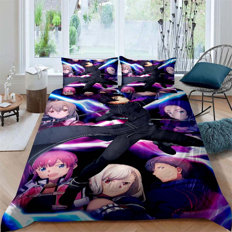 3D Printed Sword Art Online Bedding Set, Three-Piece Set, Includes Printed Duvet Cover and Pillowcases, Adult Size65