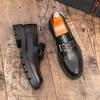 Men's Summer Casual Leather Shoes English Style Laid Back Comfortable Business Casual Driving Shoes Newly Wed Groom Shoes