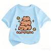 Summer New Trend Capybara Printing Cute Children's Short-Sleeved T-Shirt Cute Comfortable Versatile Boy and Girl T-Shirt