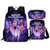 Set da Scuola a Tre Pezzi Huntrix Kpop Witch Hunters K-Pop Studente, Zaino Borsa Astuccio