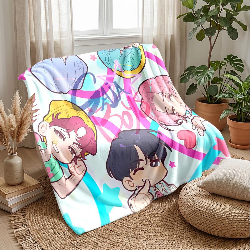 Coperta Morbida Calda Leggera in Flanella Stampata Kpop Demon Hunters Coperta per Tutte le Stagioni per Divano Letto Campeggio Decorazione Casa Regalo di Festa