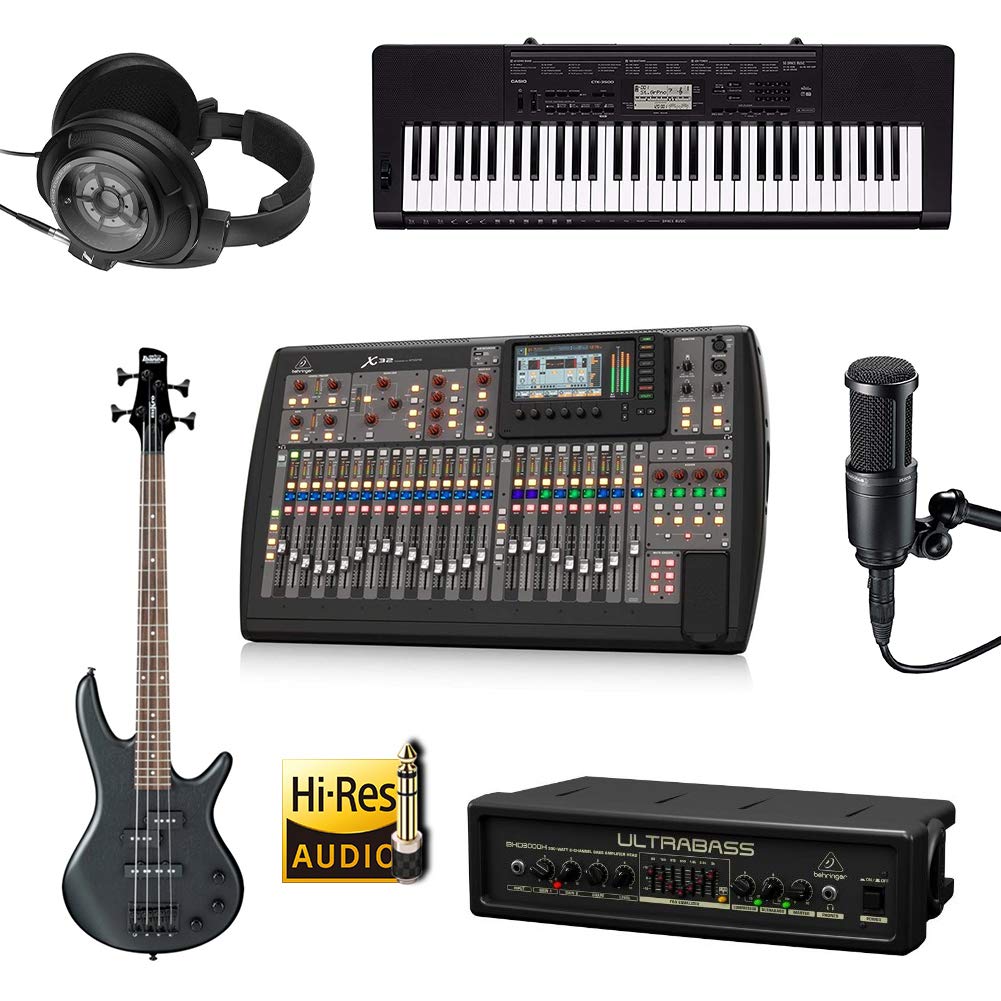 3.5mm Stereo Mini Plug To 6.3mm Stereo Standard Plug Adapter, Female To Male, for Digital Pianos and Headphones, Gold-Plated Carbon Fiber (1 Pc)