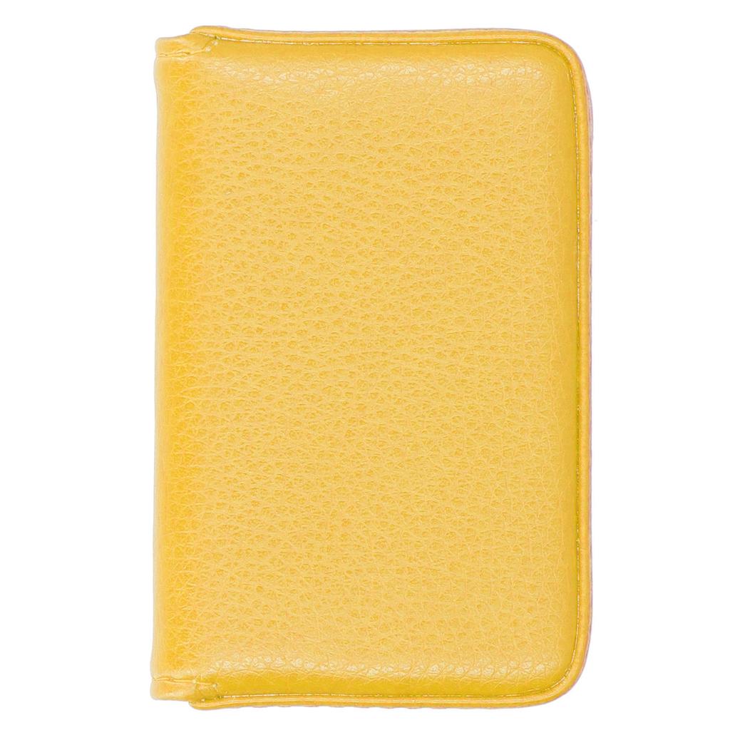 Visitenkartenetui mit Magnetschnalle, tragbarer Namenskartenhalter, Geschenk für Männer und Frauen, Gelb 001#