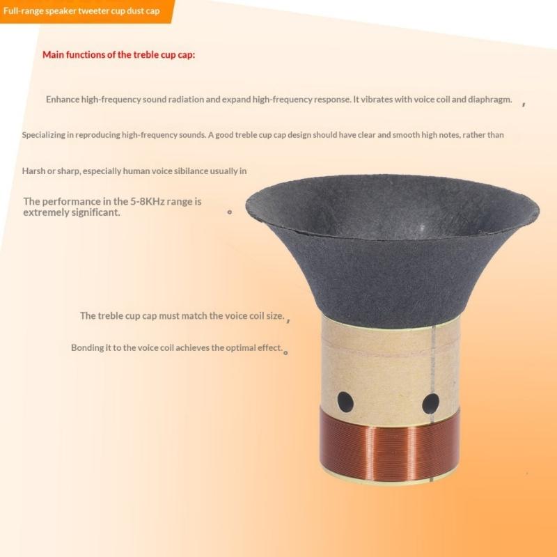 Acoustics Dust Cover for Full Ranges Speakers Cup Shape Design Enhances High Frequency Diffusions Prevents Debris Intrusions