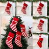 Christmas Letter Tree Ornament With Fabric Material And Red White Stripe Style For Xmas Decor