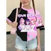 Kpop Style Short-Sleeve T-Shirts for Girls Funny Gift for Kids Summer Short Sleeve Tops Casual Round-Neck Outdoor Girls Clothes