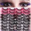 20 Pairs Of Colored False Eyelashes ,Magnifying The Eyes ,Thick And Curly Cross Eyelashes