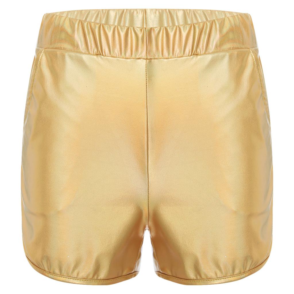 Pánské metalické horké kalhotky Slim Fit šortky na zadek Boční kapsy na jógu Klubové akce