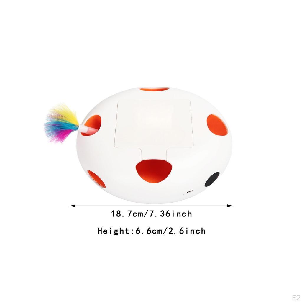 Cat Feather Toy Interactive Automatic Motion Seek Game Rechargeable Pet Plaything for Indoor