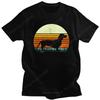 Unique Unisexs Dachshund Tshirt Short Sleeve Cotton Tshirt Leisure 70s Vintage Retro Sunset Dog Tee Shirt Loose Fit Tops Clothing