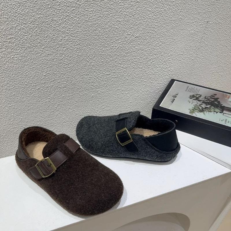 Retro Shoes for Women in Autumn and Winter, Thick-soled and Fleece Cotton Shoes