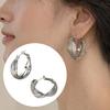 1 Pair Twisted Hoop Earrings for Women, Minimalist Chunky Twisted Earrings, Large Vintage Jewelry for Daily Prom Party
