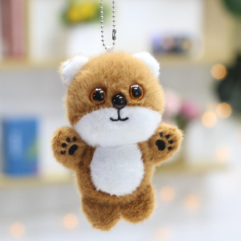 

Милая маленькая лисичка Маленькая подвеска Плюшевая игрушка кукла Школьная сумка Подвесное украшение Брелок кукла кукла 13Cm