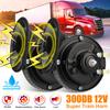 2 stuks 300DB superluide treinhoorns 12V waterdichte luchthoorns vervangingsset voor auto, motorfiets, vrachtwagen, fiets, boot
