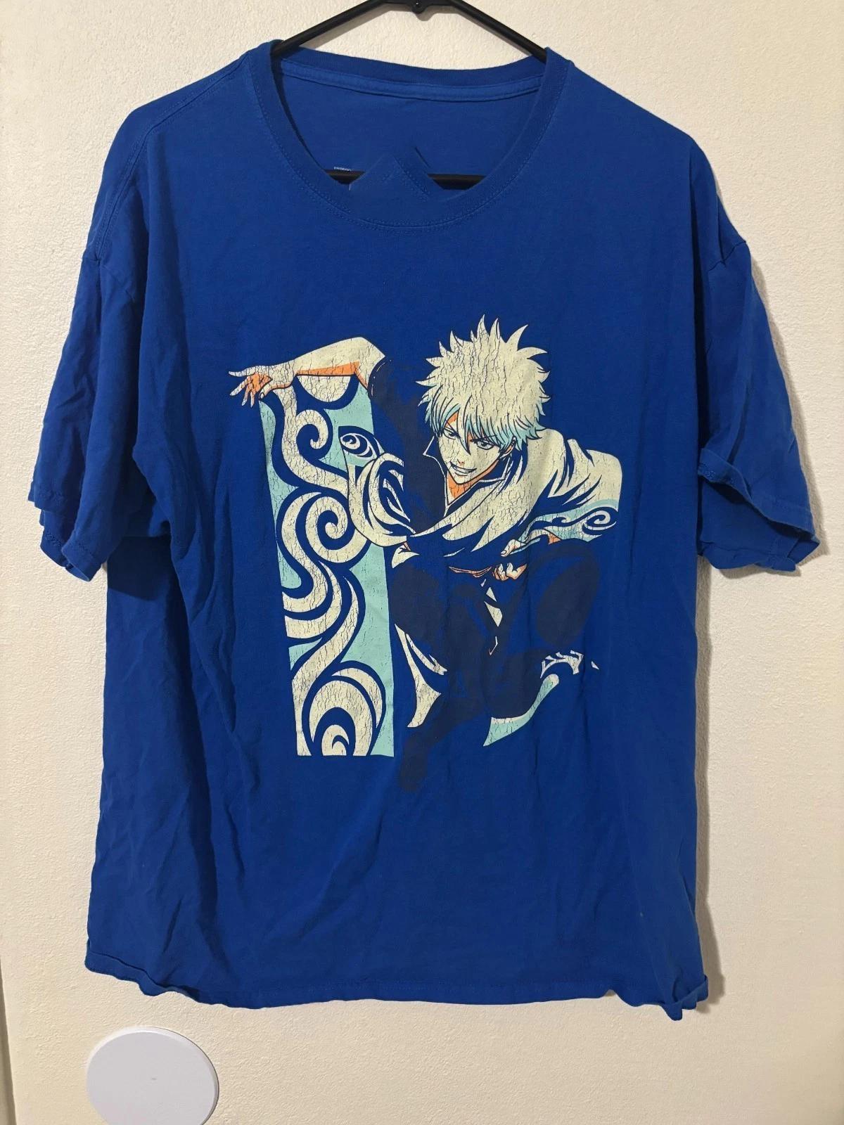 

Vintage Unisex Gintama Crunchyroll T-Shirt Blue Gintoki NP060 FREE SHIPPING 3XL