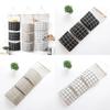 Linen Printed Cotton Waterproof Fabric Storage Three Pockets Organizer Home