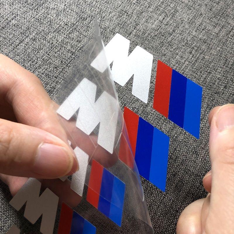 BBKQ7 6pcs Vinyl Car Caliper Stickers for BMW E93 F10 F20 F30 F40 F15 F25 F26 F31 F49 F86 M3 M5 X3 G20 G30 Auto Wheel Brake Decals