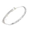 Baby's Breath Silver Plated Adjustable Bangle - Perfect Gift for Girlfriend on Valentine's Day or Birthday
